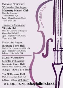 Full Tilt: Evening Concerts (Scotland) @ Macmerry Miner's Club | Scotland | United Kingdom