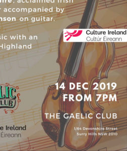Celtic Christmas Concert at The Gaelic Club <br />(with Ben Stephenson) @ The Gaelic Club | Surry Hills | New South Wales | Australia